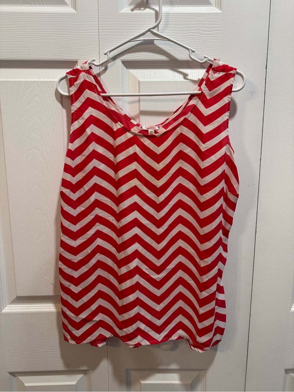Red Chevron Sleeveless Camisole